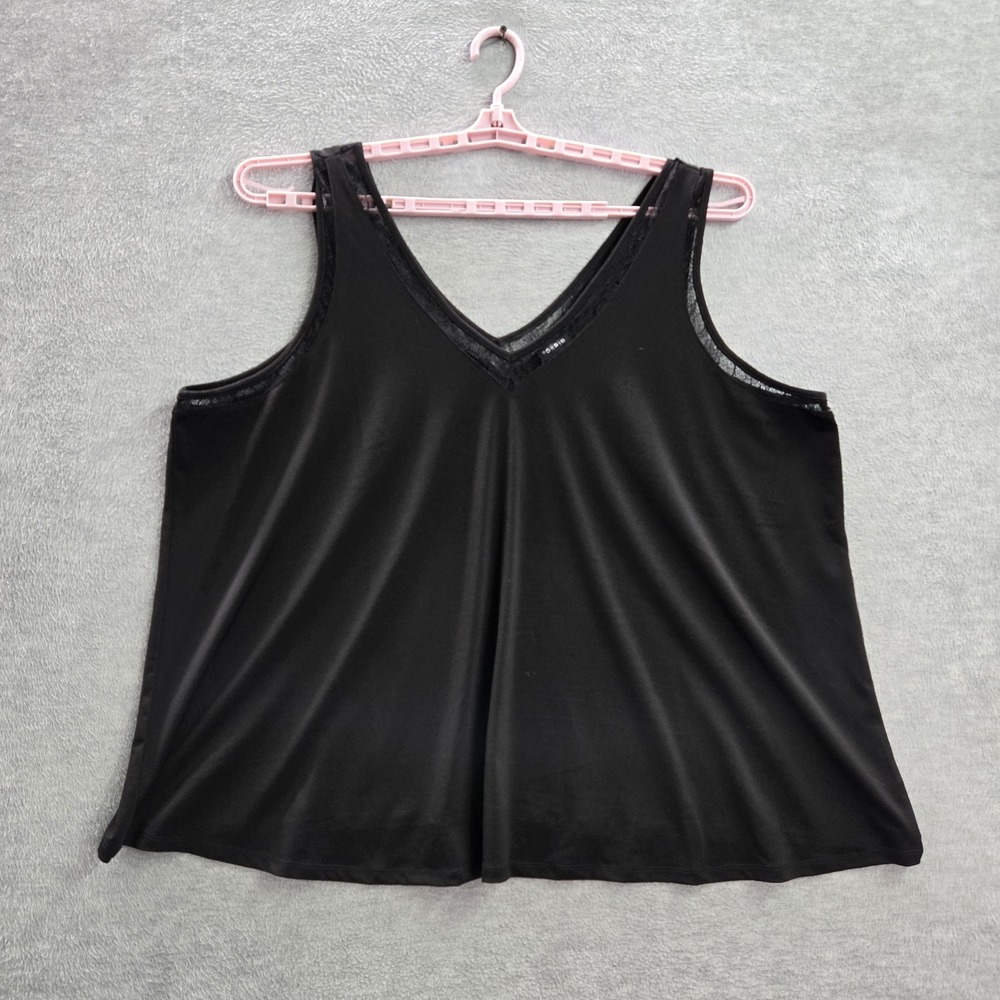 Torrid Women Tank Top 5 Black Lace V-Neck‎ Pullover